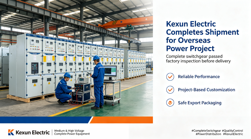 Kexun Electric Shipped Complete Switchgear for Overseas Power Project